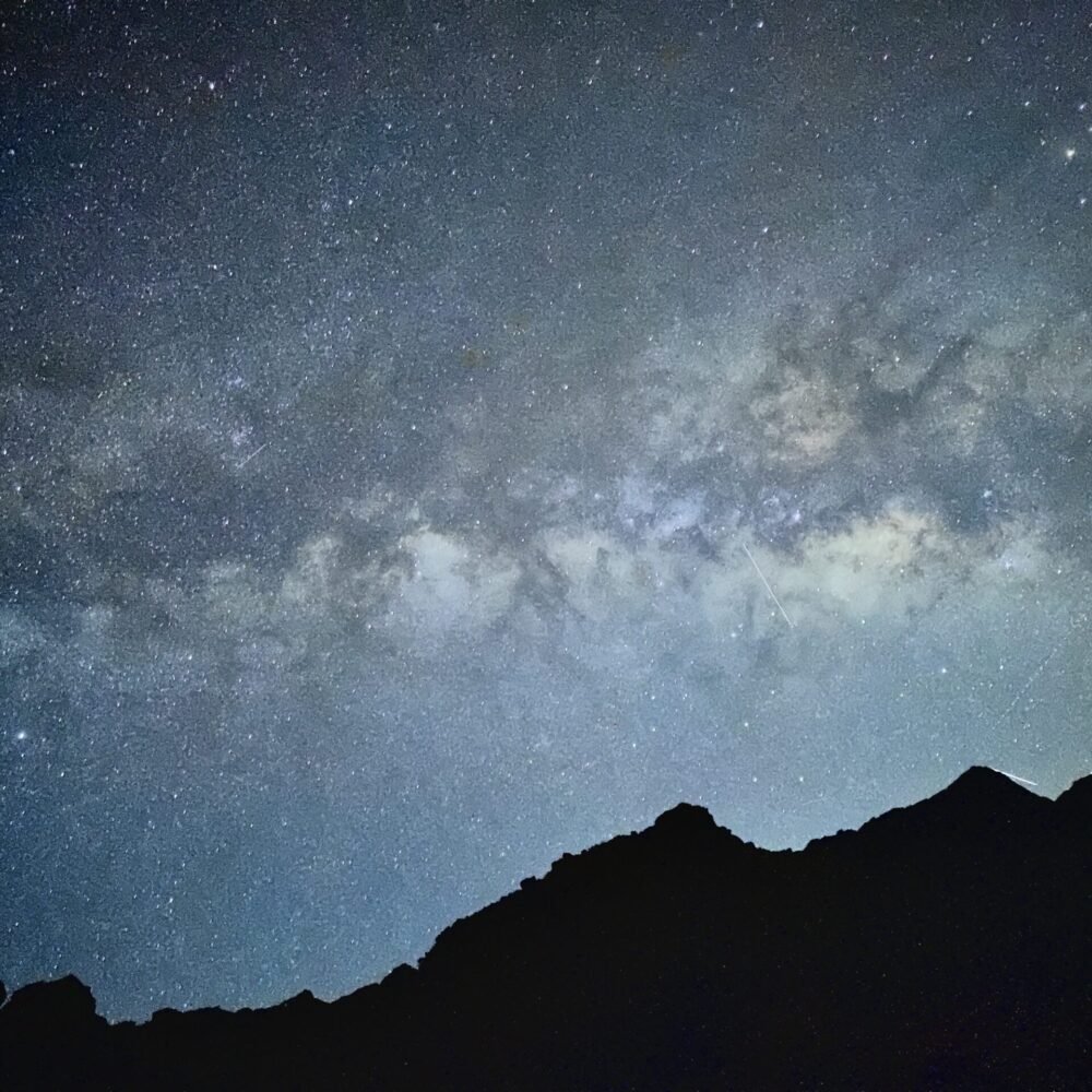 Milky Way and stars over the Grand Canyon at night