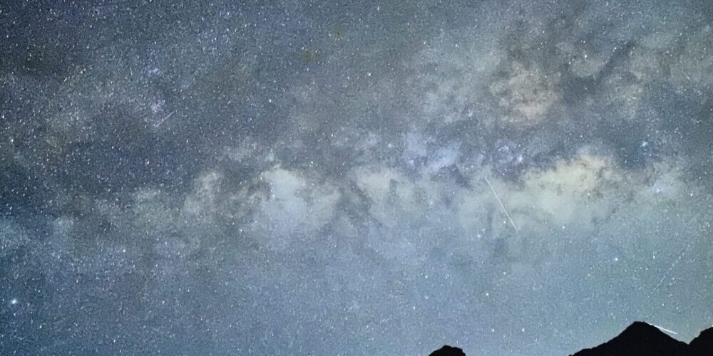 Milky Way and stars over the Grand Canyon at night