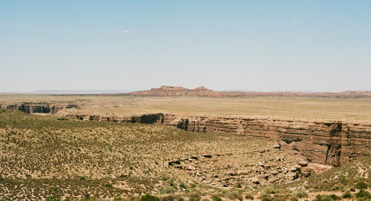 Desert plateau and canyon at Little Colorado River Navajo Tribal Park near Cameron, Arizona