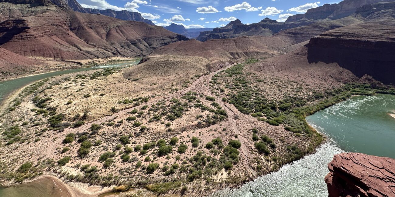 Colorado River curving through the inner Grand Canyon