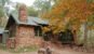 Phantom Ranch lodge beneath cottonwood trees in Grand Canyon National Park